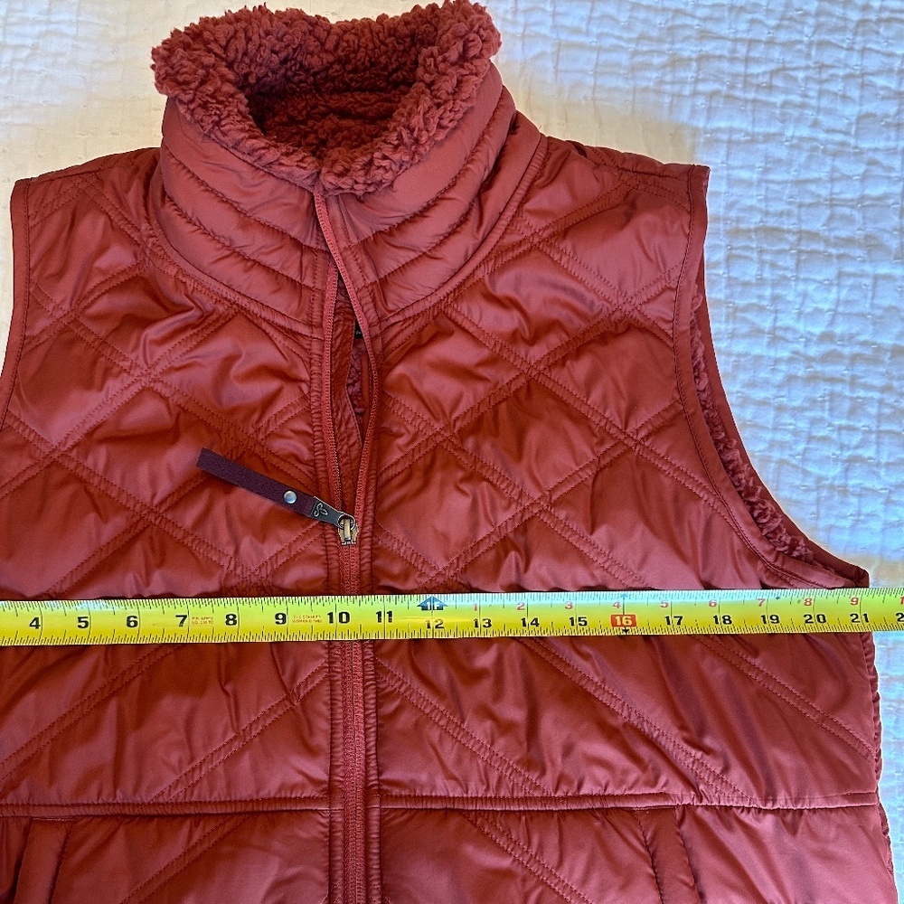 Prana Esla Insulated Vest Women’s Large Burnt Orange Quilted NWOT - Picture 4 of 5